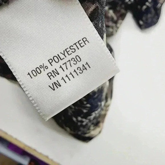 Converse One Star Chiffon Sleeveless Blouse XL‎ Scoop Neck Floral Printed - Picture 7 of 8